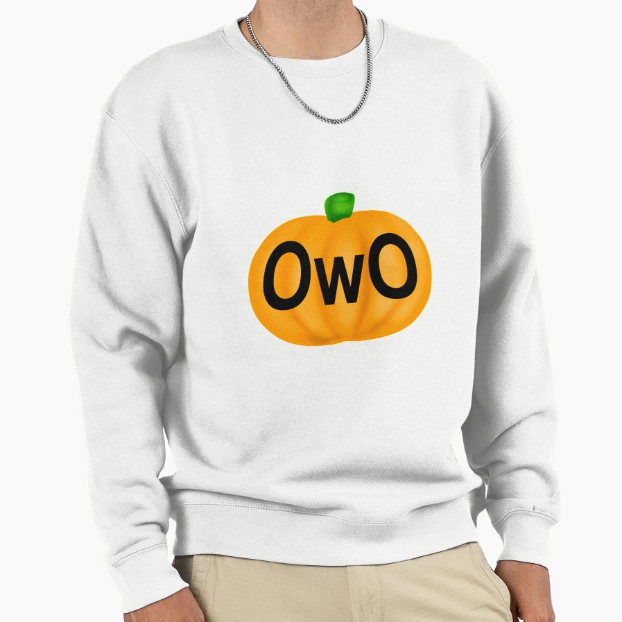 Owo Pumpkin Sweatshirt - Graphic Print Men Women - T-Shirt, Sweatshirt, Hoodie