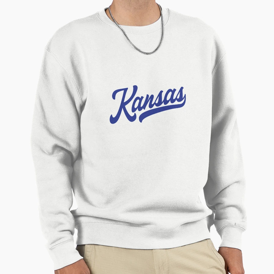Kansas Script Text Wordmark Sweatshirt - Aesthetic Graphic Unisex - T-Shirt, Sweatshirt, Hoodie