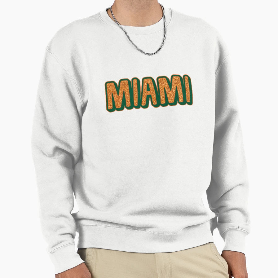 Miami Sparkles Sweatshirt - Fun Novelty Design for Adults - T-Shirt, Sweatshirt, Hoodie