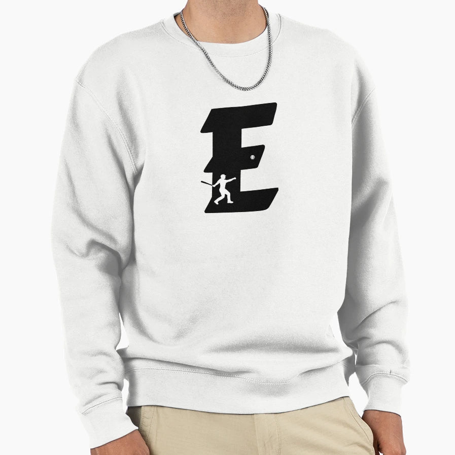 Personalized Baseball Initial E Sweatshirt - Fun Novelty Design Men Women - T-Shirt, Sweatshirt, Hoodie