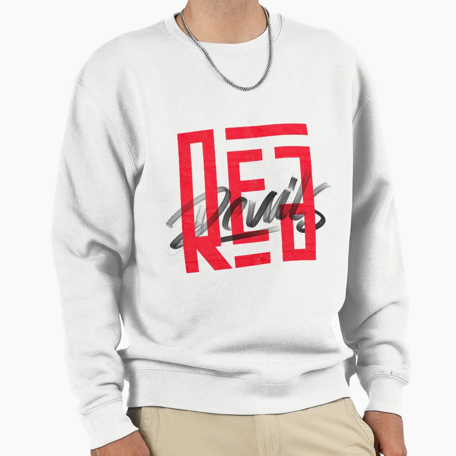 Manchester United Red Devils Sweatshirt - Custom Art Print for Adults - T-Shirt, Sweatshirt, Hoodie
