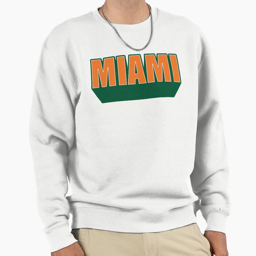 University Miami Sweatshirt - Casual Everyday Wear Unisex - T-Shirt, Sweatshirt, Hoodie