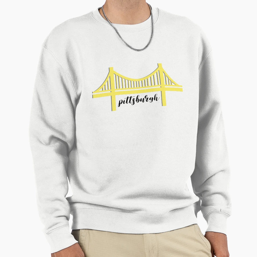 Pittsburgh Bridge Sweatshirt - Minimalist Print Men Women - T-Shirt, Sweatshirt, Hoodie
