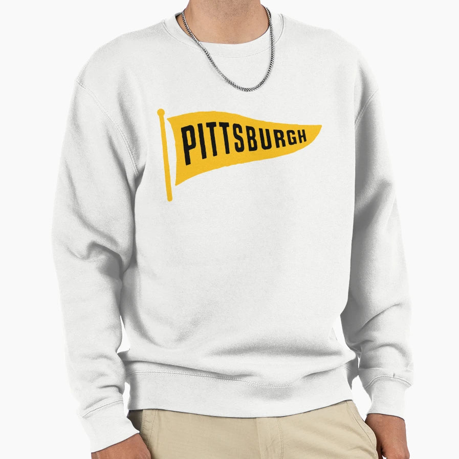 Pittsburgh Pennant Sweatshirt - Graphic Print Unisex - T-Shirt, Sweatshirt, Hoodie