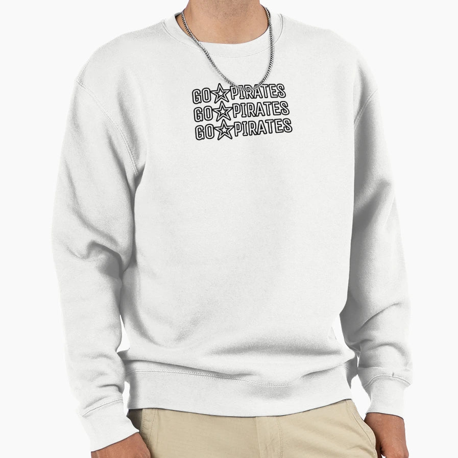 Go Pirates Sweatshirt - Minimalist Print for Adults - T-Shirt, Sweatshirt, Hoodie