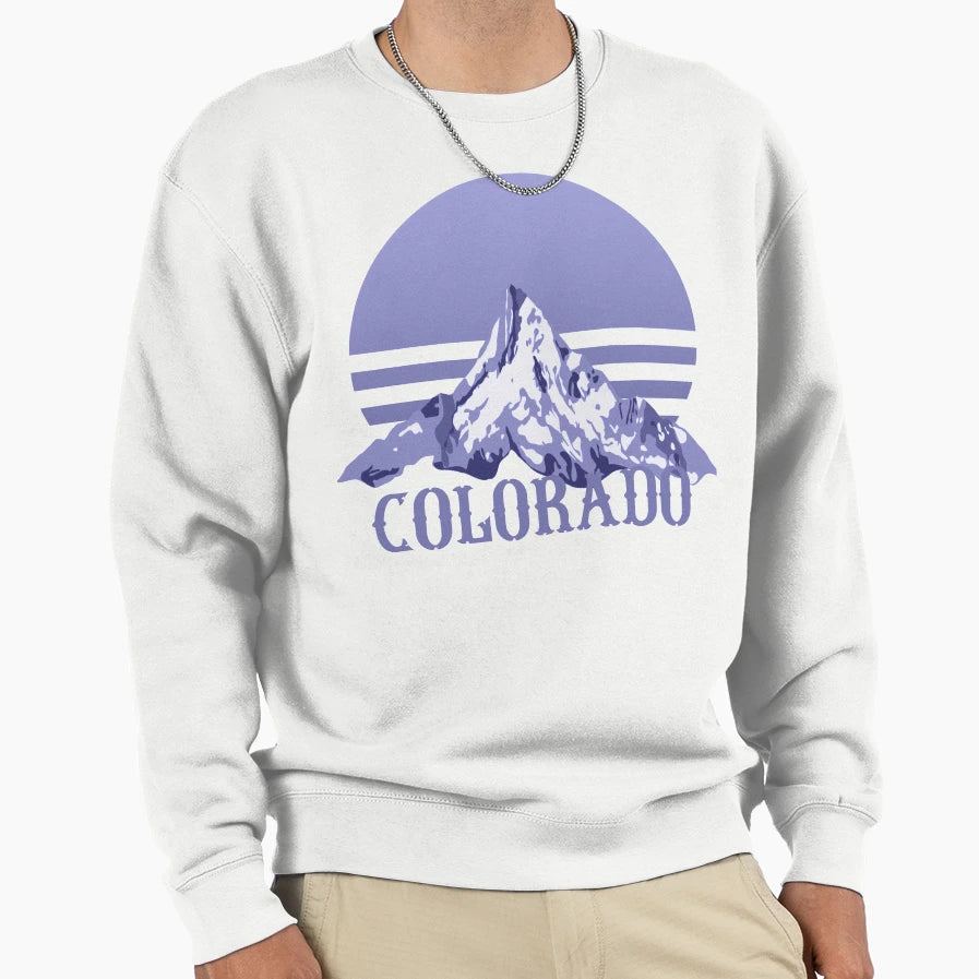 Colorado State Mountains Sweatshirt - Casual Everyday Wear for Adults - T-Shirt, Sweatshirt, Hoodie