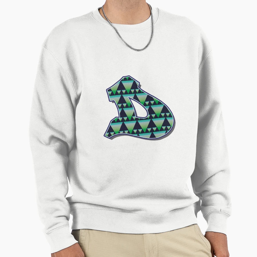 Letter D Pattern Sweatshirt - Graphic Print for Adults - T-Shirt, Sweatshirt, Hoodie