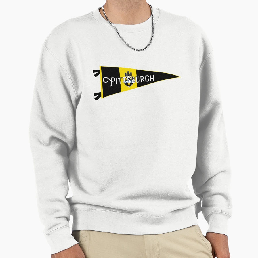 Pittsburgh Flag Pennant Sweatshirt - Streetwear Style Men Women - T-Shirt, Sweatshirt, Hoodie