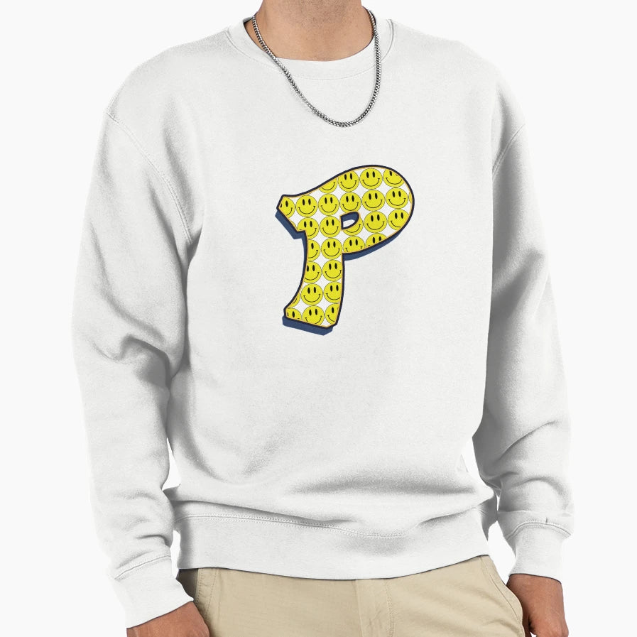 Letter P Smile Sweatshirt - Fun Novelty Design Men Women - T-Shirt, Sweatshirt, Hoodie