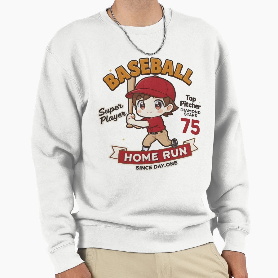 Little League Home Run Sweatshirt - Casual Everyday Wear for Adults - T-Shirt, Sweatshirt, Hoodie