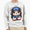 Miss Sheila New York Teddy Bear Sweatshirt - Minimalist Print for Adults - T-Shirt, Sweatshirt, Hoodie