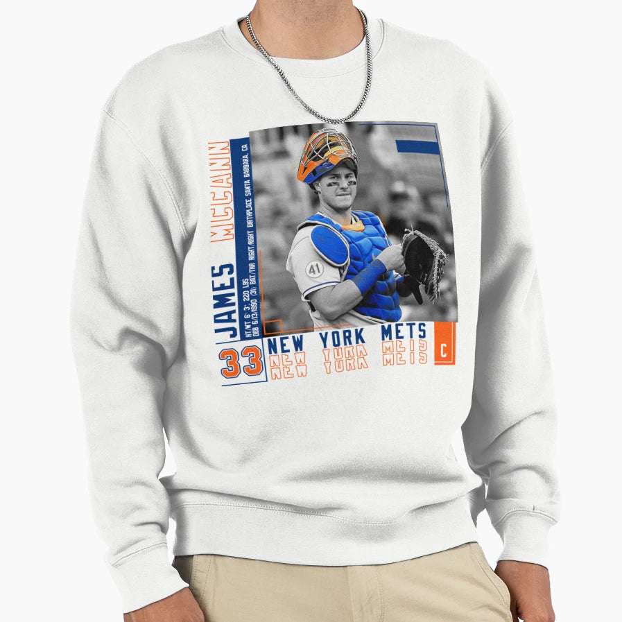 James Mccann Baseball Sweatshirt - Trendy Graphic Unisex - T-Shirt, Sweatshirt, Hoodie