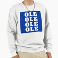 Ole Ole Ole Ole White Blue Sweatshirt - Aesthetic Graphic Unisex - T-Shirt, Sweatshirt, Hoodie