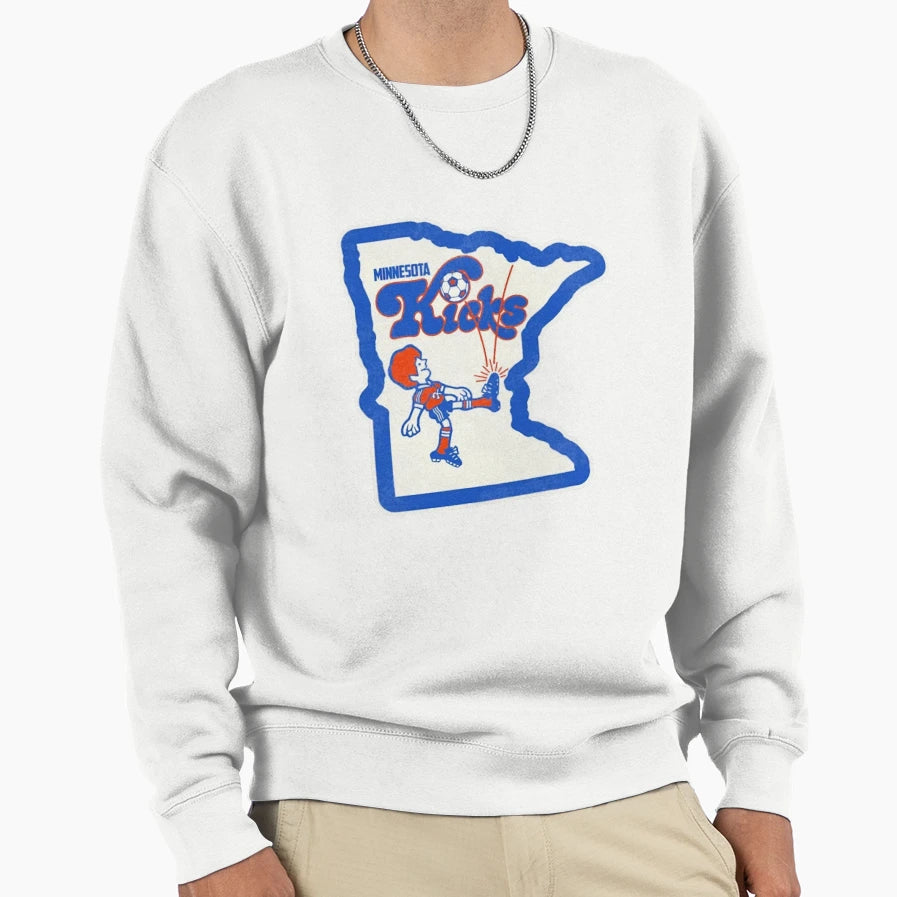 Defunct Minnesota Kicks Soccer Sweatshirt - Aesthetic Graphic for Adults - T-Shirt, Sweatshirt, Hoodie