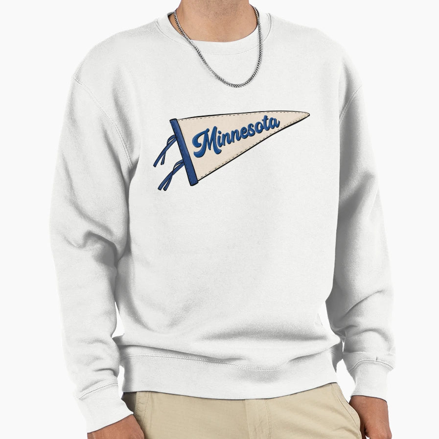 Minnesota Pennant Flag Sweatshirt - Graphic Print Men Women - T-Shirt, Sweatshirt, Hoodie