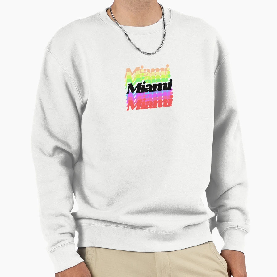Miami Florida Fl Sweatshirt - Casual Everyday Wear Unisex - T-Shirt, Sweatshirt, Hoodie