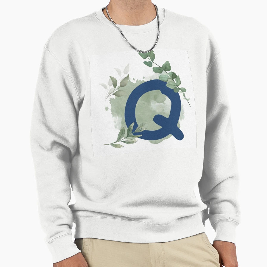 Initials Q Sweatshirt - Casual Everyday Wear for Adults - T-Shirt, Sweatshirt, Hoodie