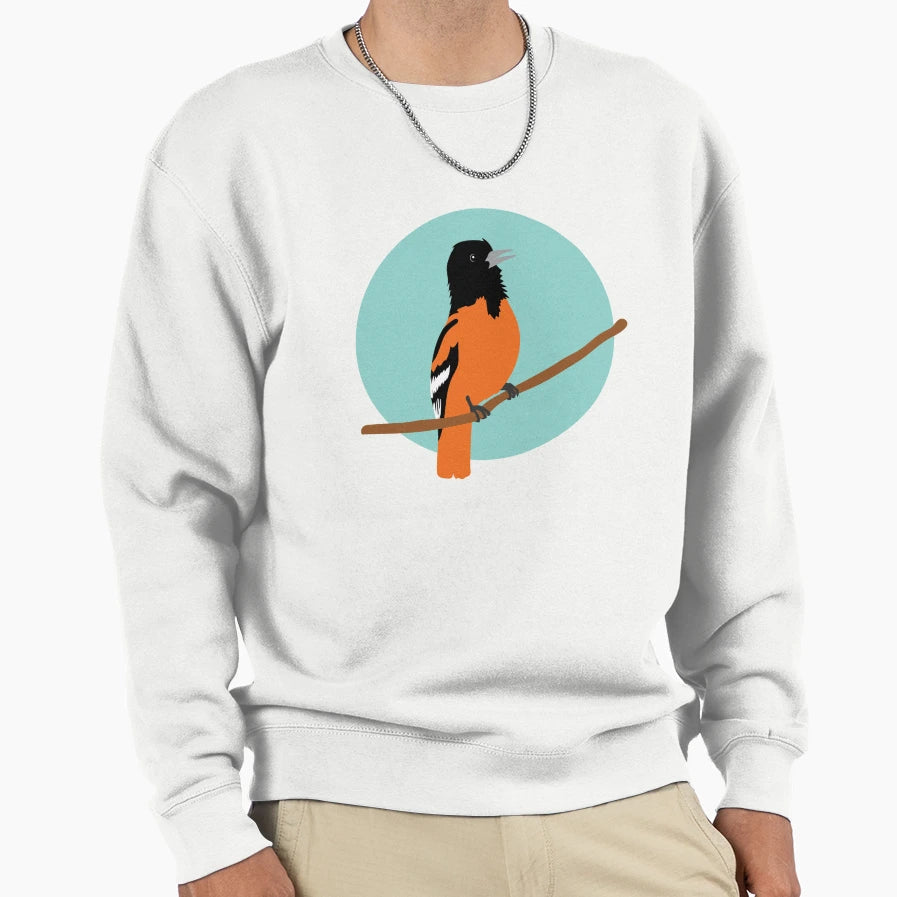 Baltimore Oriole Bird Branch Sweatshirt - Fun Novelty Design Unisex - T-Shirt, Sweatshirt, Hoodie