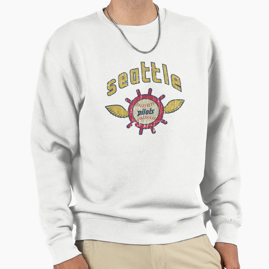Seattle Pilots Baseball Sweatshirt - Trendy Graphic for Adults - T-Shirt, Sweatshirt, Hoodie