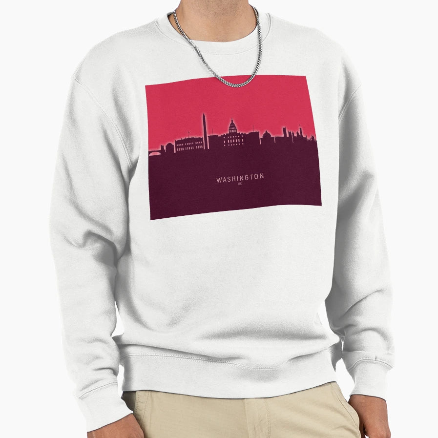 Washington Dc Skyline Sweatshirt - Minimalist Print Unisex - T-Shirt, Sweatshirt, Hoodie