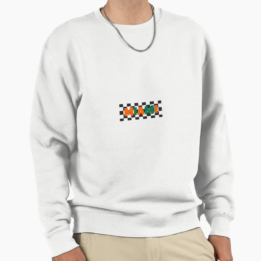 Umiami Checker Sweatshirt - Fun Novelty Design Men Women - T-Shirt, Sweatshirt, Hoodie