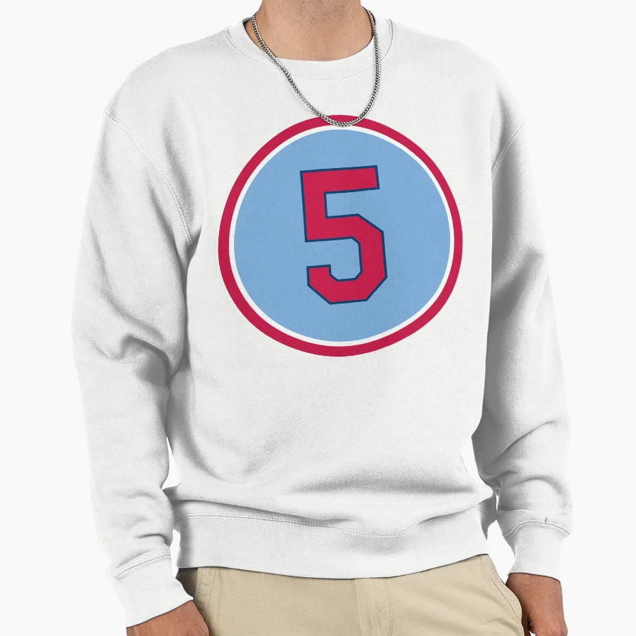 Albert Pujols 5 Jersey Number Sweatshirt - Novelty Apparel Unisex - T-Shirt, Sweatshirt, Hoodie