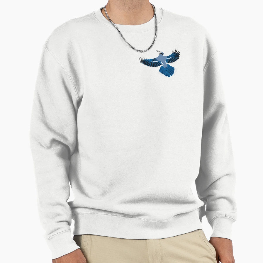 Vector Flying Blue Jay Sweatshirt - Graphic Print Unisex - T-Shirt, Sweatshirt, Hoodie