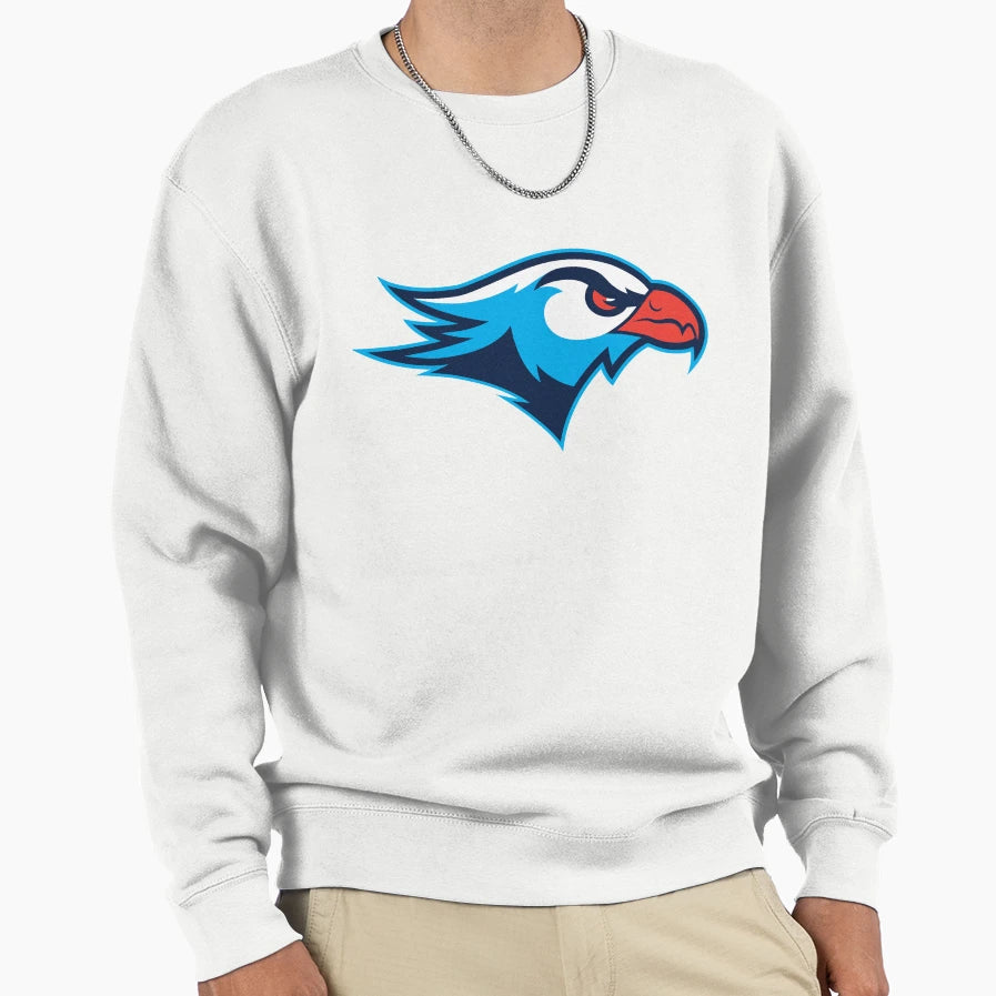 Lackawanna College Cyan Falcon E Sweatshirt - Custom Art Print for Adults - T-Shirt, Sweatshirt, Hoodie