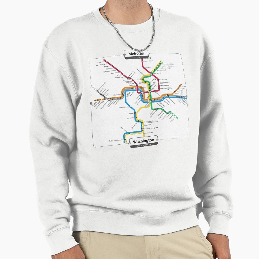 Subway Washington Sweatshirt - Casual Everyday Wear for Adults - T-Shirt, Sweatshirt, Hoodie