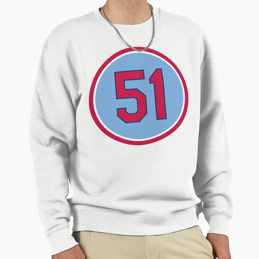 Willie Mcgee 51 Jersey Number Sweatshirt - Minimalist Print Men Women - T-Shirt, Sweatshirt, Hoodie