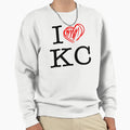 I Heart Kc Black Text Sweatshirt - Streetwear Style Unisex - T-Shirt, Sweatshirt, Hoodie