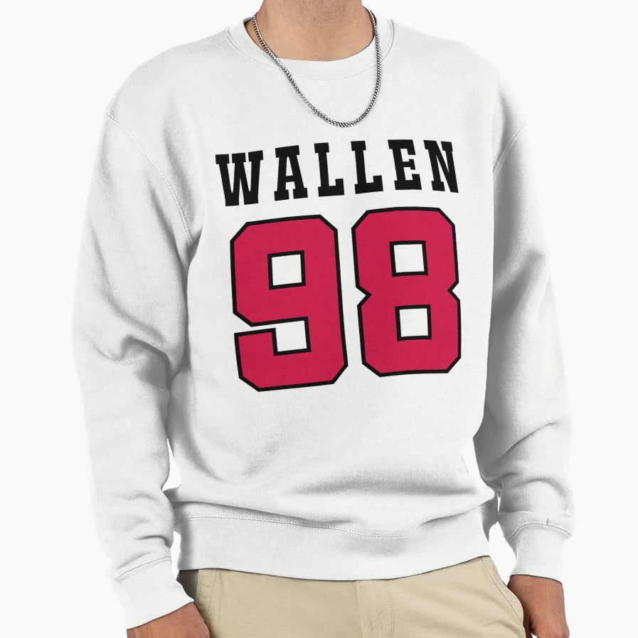 Wallen 98 Jersey Morgan Wallen Sweatshirt - Graphic Print Unisex - T-Shirt, Sweatshirt, Hoodie
