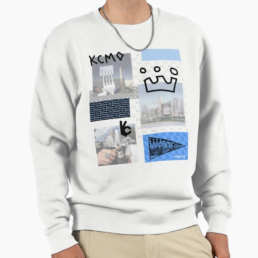 Kansas City Baseball Fan Collage Sweatshirt - Novelty Apparel Unisex - T-Shirt, Sweatshirt, Hoodie