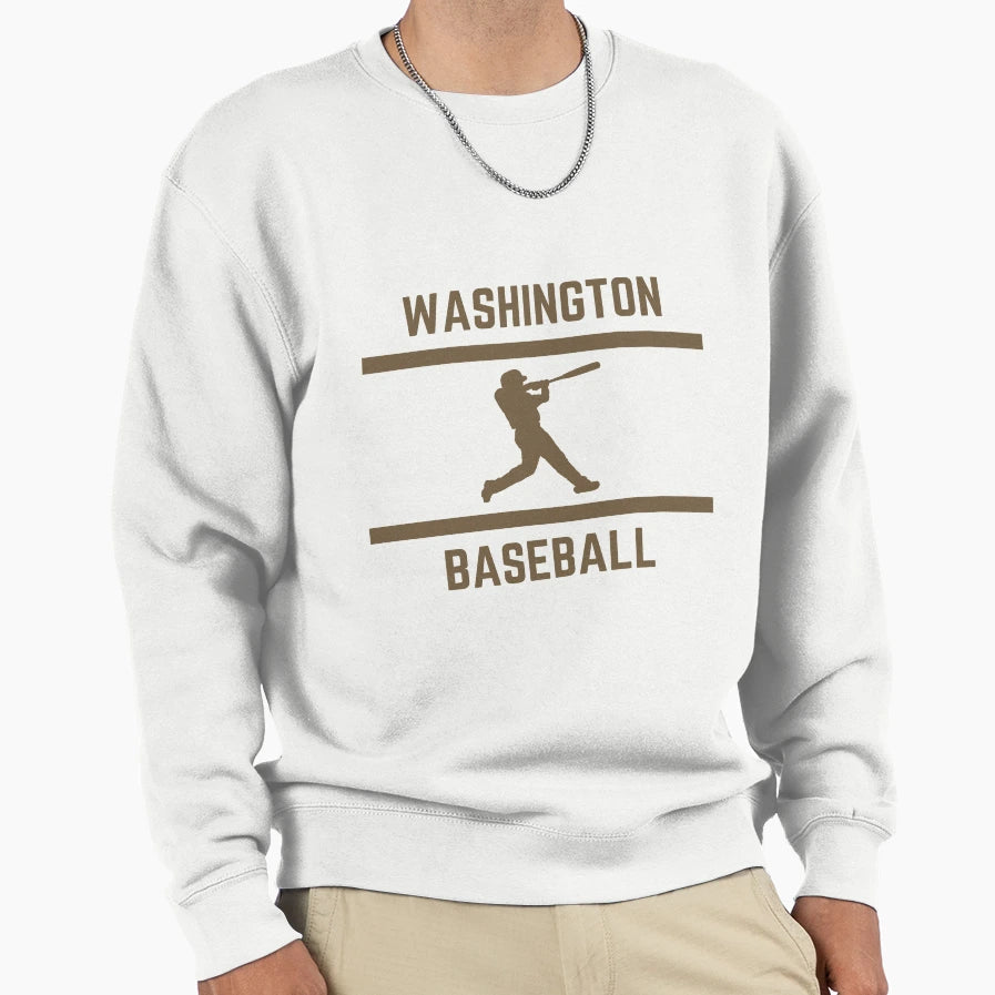 Gold Color Washington Baseball Sweatshirt - Unique Graphic for Adults - T-Shirt, Sweatshirt, Hoodie