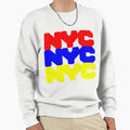 Nyc Logo Tricolor Sweatshirt - Trendy Graphic Unisex - T-Shirt, Sweatshirt, Hoodie