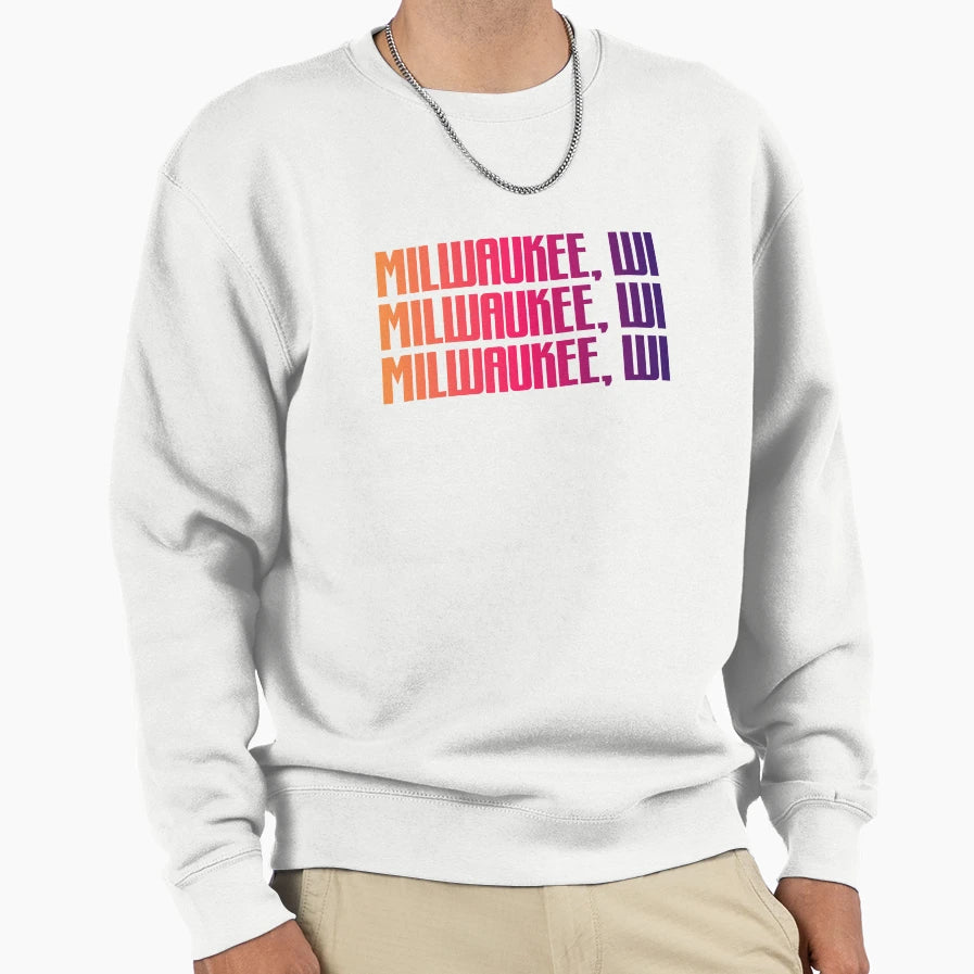 Milwaukee Wisconsin Sweatshirt - Minimalist Print Men Women - T-Shirt, Sweatshirt, Hoodie