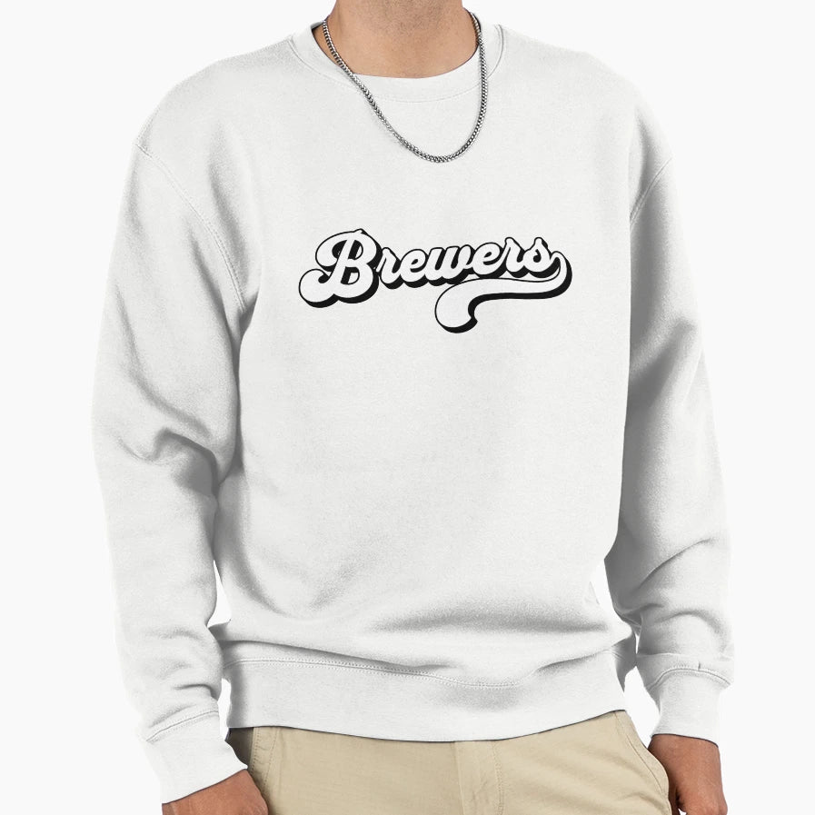 Brewers Stylish Handwriting Sweatshirt - Fun Novelty Design Men Women - T-Shirt, Sweatshirt, Hoodie