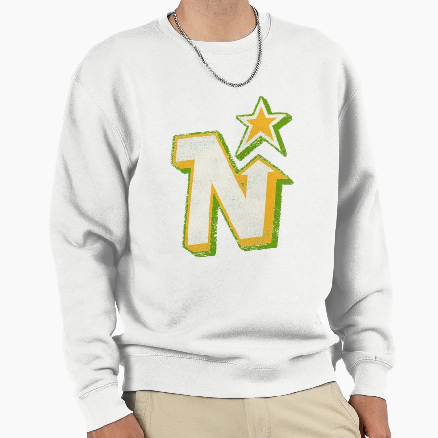 Defunct Minnesota North Stars Sweatshirt - Fun Novelty Design for Adults - T-Shirt, Sweatshirt, Hoodie