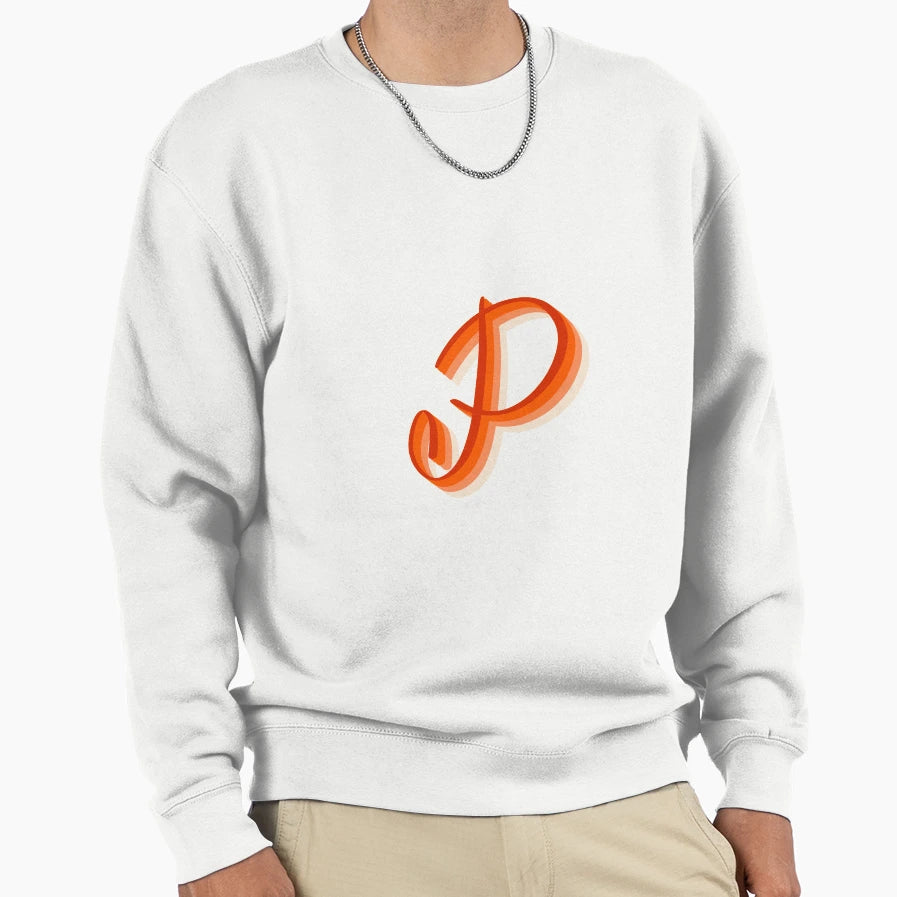 P Creative Monogram Scripted Sweatshirt - Graphic Print Men Women - T-Shirt, Sweatshirt, Hoodie