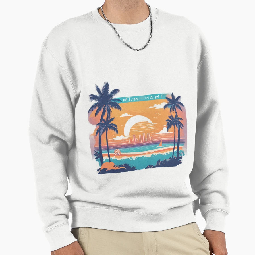 Miami Sweatshirt - Trendy Graphic for Adults - T-Shirt, Sweatshirt, Hoodie