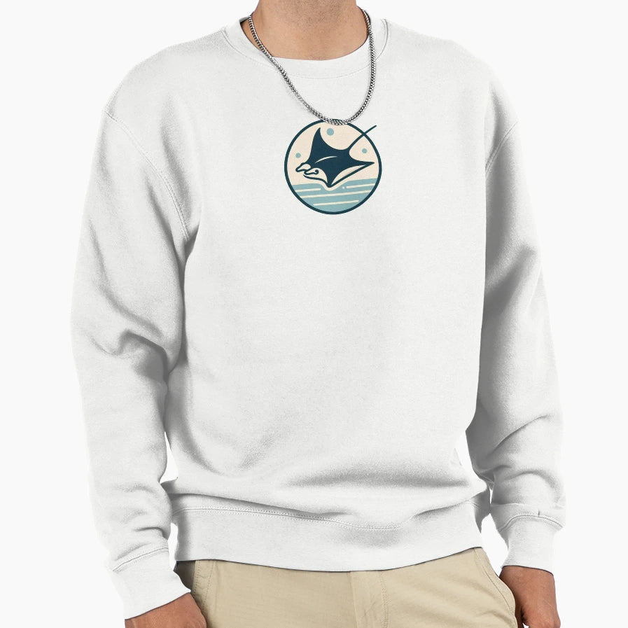 Manta Ray Sweatshirt - Minimalist Print Unisex - T-Shirt, Sweatshirt, Hoodie