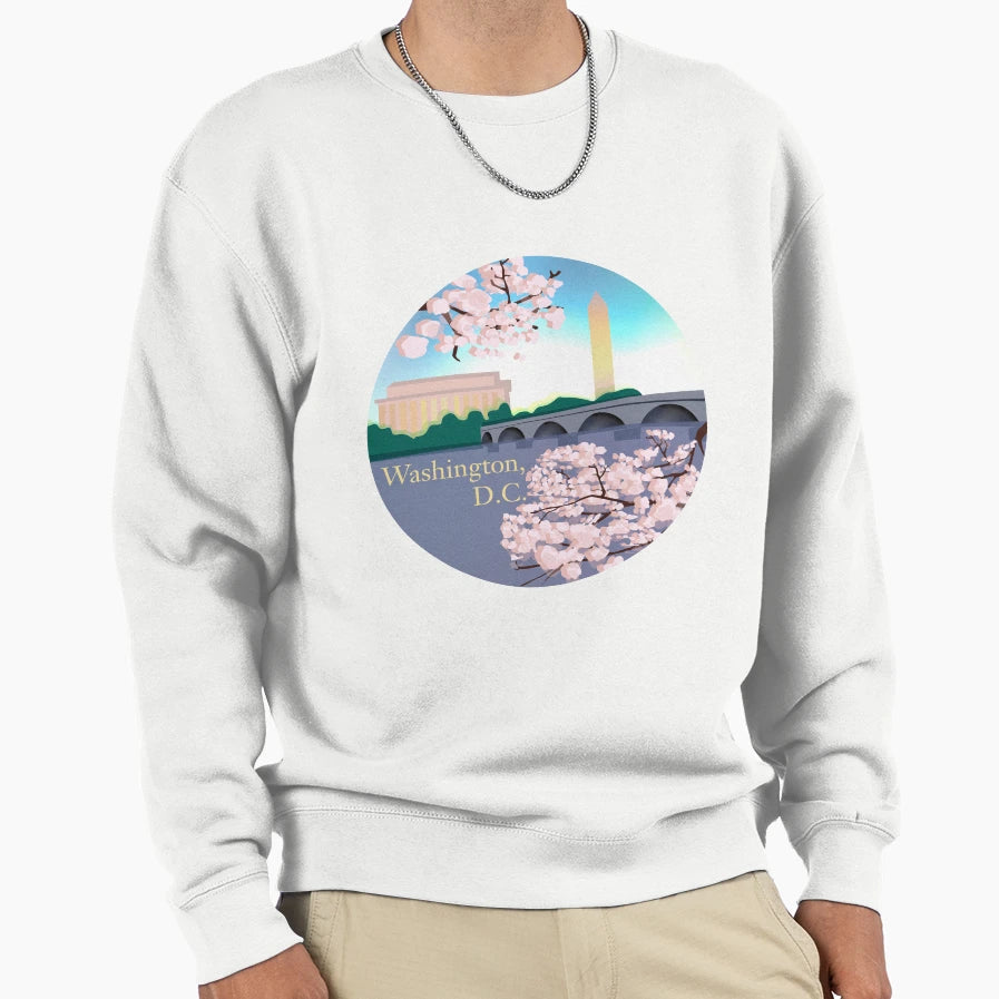 Washington D C Illustration Sweatshirt - Custom Art Print Men Women - T-Shirt, Sweatshirt, Hoodie