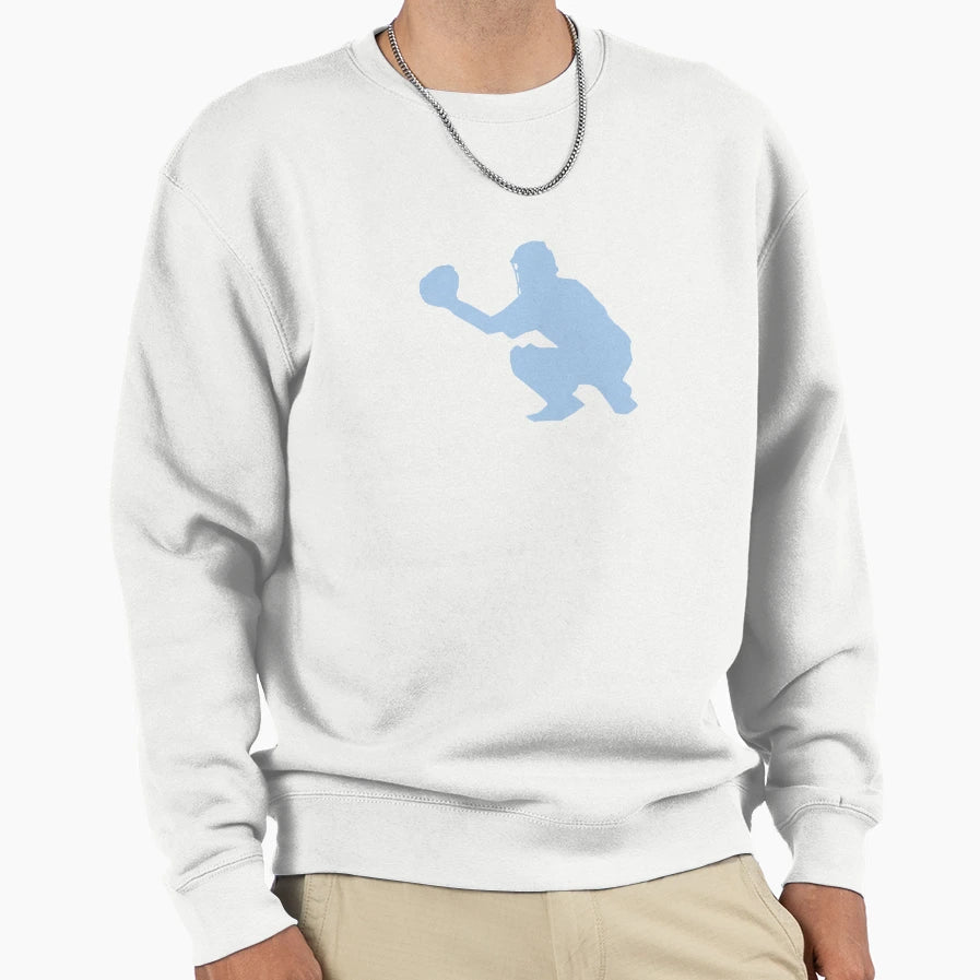 Baseball Catcher Blue Sweatshirt - Fun Novelty Design Men Women - T-Shirt, Sweatshirt, Hoodie