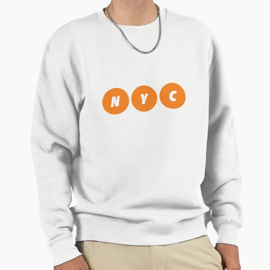 Nyc Orange Horizontal Sweatshirt - Streetwear Style Men Women - T-Shirt, Sweatshirt, Hoodie