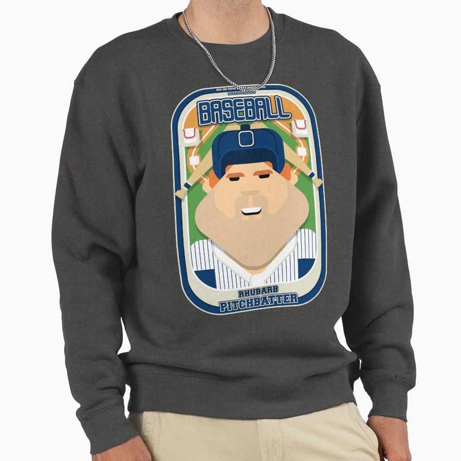 Baseball Blue Pinstripes Sweatshirt - Casual Everyday Wear Men Women - T-Shirt, Sweatshirt, Hoodie