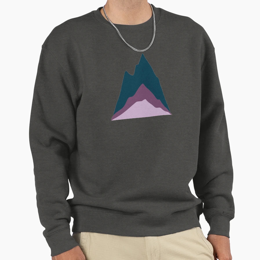 Mountains Maroon Sweatshirt - Fun Novelty Design Men Women - T-Shirt, Sweatshirt, Hoodie