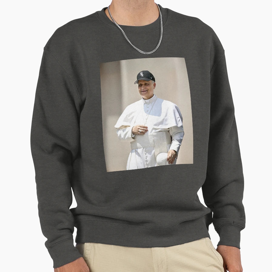 Pope Leo Sox Sweatshirt - Aesthetic Graphic Men Women - T-Shirt, Sweatshirt, Hoodie