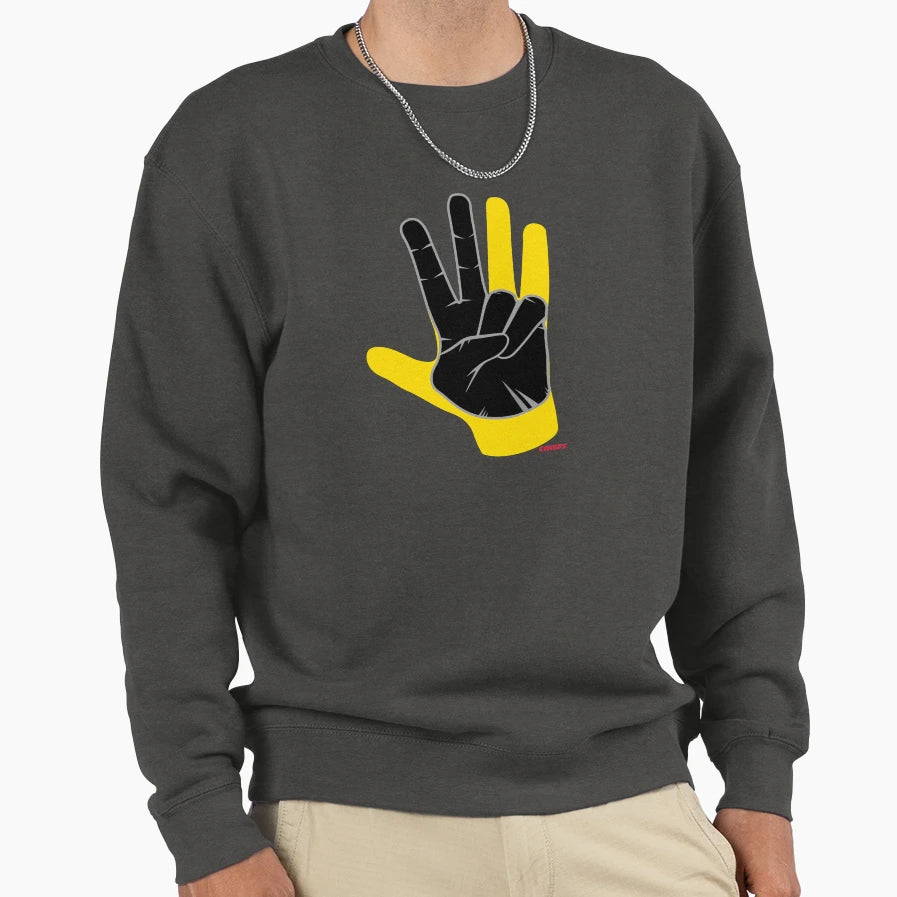 Chiefs Peace Sign Gloves Sweatshirt - Trendy Graphic Unisex - T-Shirt, Sweatshirt, Hoodie