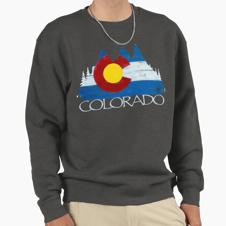 Colorado Mountains Sweatshirt - Novelty Apparel Unisex - T-Shirt, Sweatshirt, Hoodie