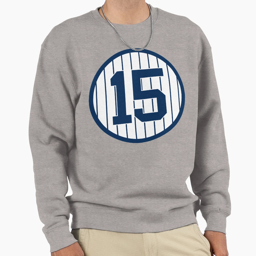 Thurman Munson 15 Jersey Number Sweatshirt - Trendy Graphic for Adults - T-Shirt, Sweatshirt, Hoodie